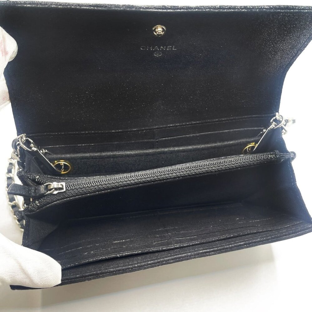 Chanel CC Wild Stitch Lambskin Wallet on Chain Shoulder Crossbody - Picture 9 of 10